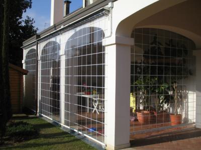 Protezione veranda con telo in pvc